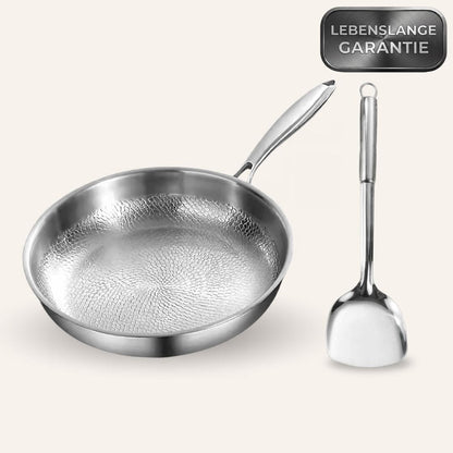 Brunner Titan Hammergefertigte Pfanne + Spatel Set